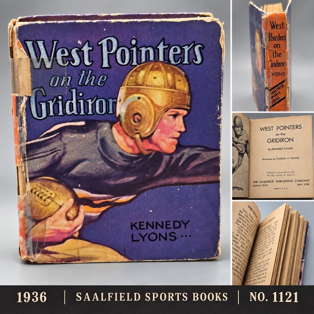Vintage West Pointers on the Gridiron Kennedy Lyons Saalfield Sports Book No...